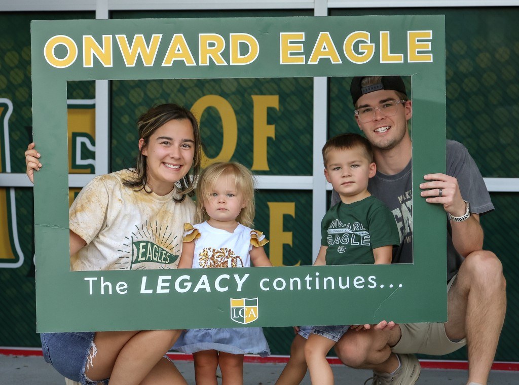 Onward Eagle family celebrating together