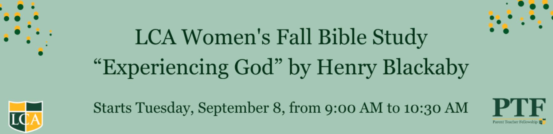 LCA Women&rsquo;s Fall Bible Study flyer