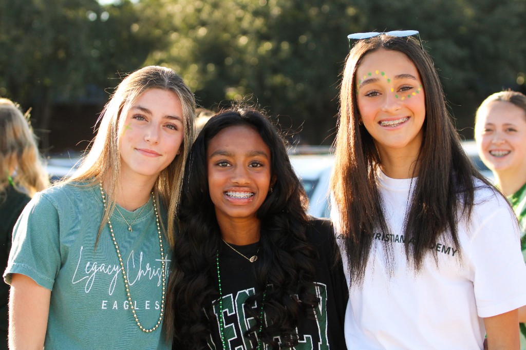Legacy students celebrating school spirit on campus