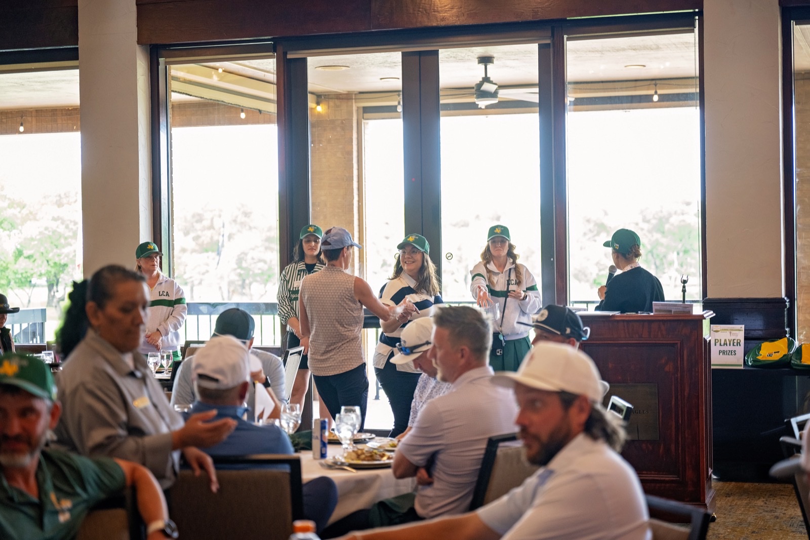 Awards lunch gathering in the clubhouse